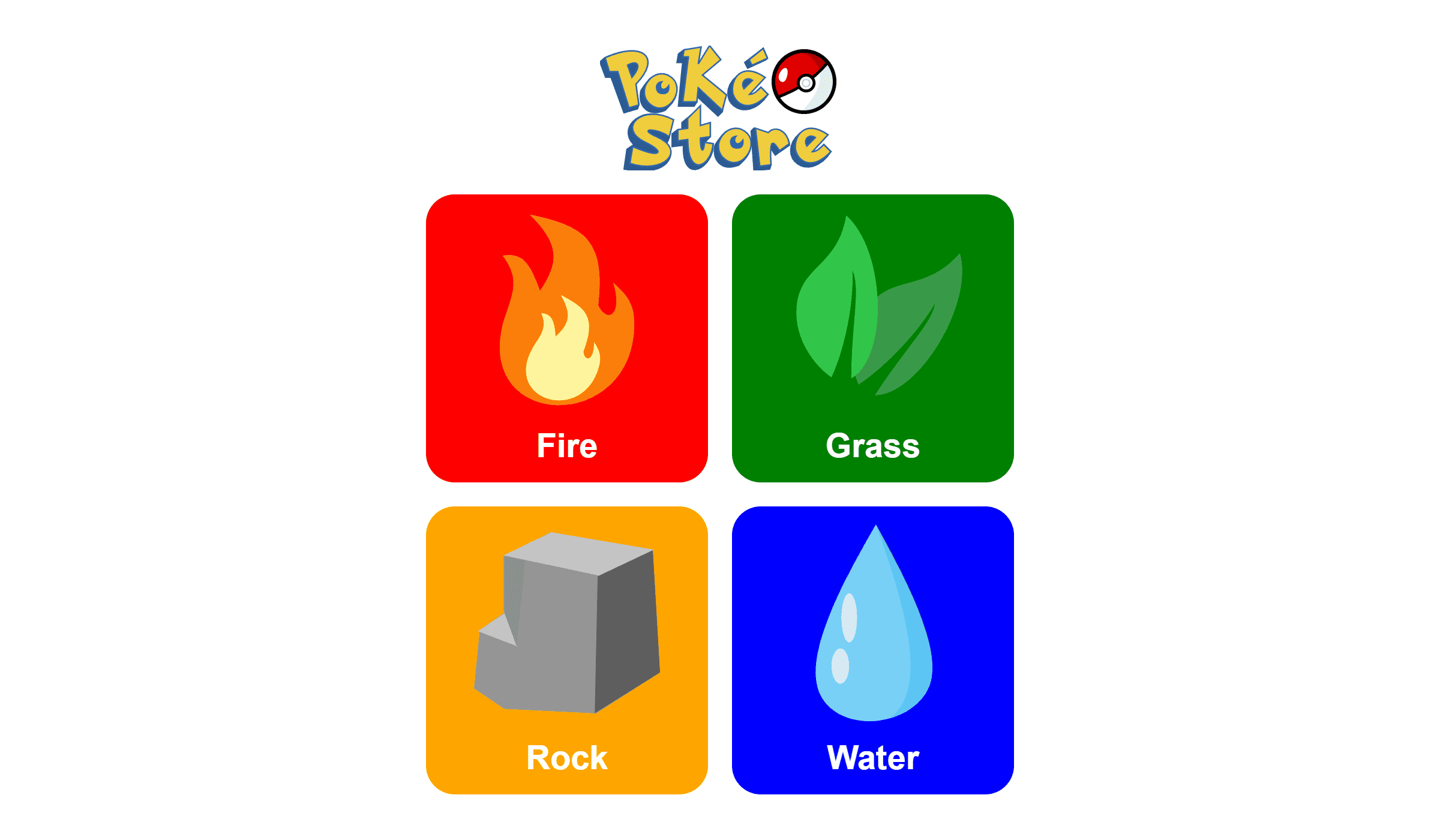 Image of the PokéStore Home Page